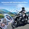Fodsports Motorcycle Bluetooth Intercom FX4 Pro 1200m Helmet Intercom, 4 Riders Motorcycle Bluetooth Headset, Helmet Communication System FM/HardSoft Mic/2Pack.