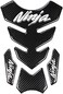 REVSOSTAR 5D Real Carbon Fiber Chrome Decal Sticker Vinyl Decal Emblem Protection Gas Tank Pad for Ninja 250 300 All Series with Keychain.