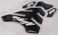 REVSOSTAR 5D Real Carbon Fiber Chrome Decal Sticker Vinyl Decal Emblem Protection Gas Tank Pad for Ninja 250 300 All Series with Keychain.