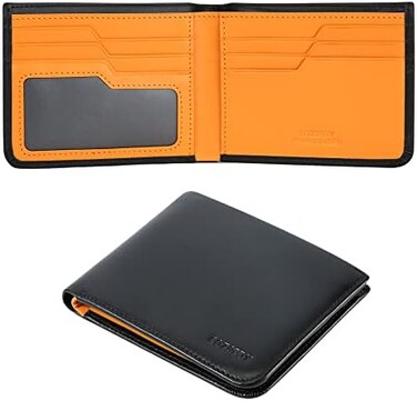 COZSEDY Calfskin Slim Wallets For Men, RFID Blocking Leather Front Pocket Thin Mens Bifold Wallet With Hidden Coin Pouch&hellip;&hellip;, Black, Small, Calfskin Slim Wallet for Men.