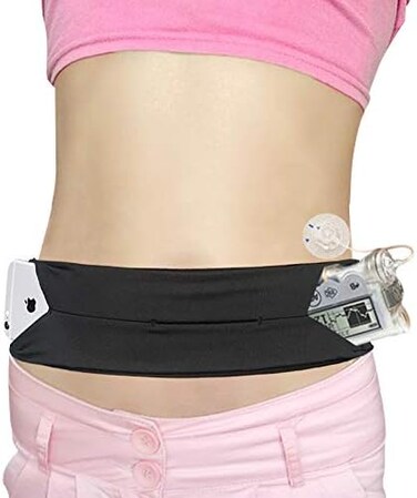 LovinLivin Insulin Pump Belt Adjustable, Diabetic Waist Fanny Packs Lightweight Running Medical Wide Band Holder Accessories for Medtronic EpiPen T1D Men Women.
