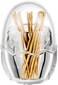 Yakri Acrylic Toothpick Holder Dispenser Organizer Clear Storage Box with Lid (Egg Shape, YTBH-08363.