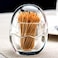 Yakri Acrylic Toothpick Holder Dispenser Organizer Clear Storage Box with Lid (Egg Shape, YTBH-08363.