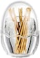 Yakri Acrylic Toothpick Holder Dispenser Organizer Clear Storage Box with Lid (Egg Shape, YTBH-08363.