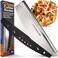 قطاعة بيتزا KitchenStar 18 من شارب، سكين تقطيع من الفولاذ المقاوم للصدأ - نمط هزاز مع غطاء للشفرة، تقطع وتقطع إلى حصص مثالية، آمنة للغسل في غسالة الأطباق - ملحقات فرن بيتزا ممتازة.