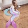 COSUSKET Mermaid Tail Blanket, Mermaid Blanket for Girls, All Seasons Toddler Mermaid Tails Sleeping Bags for Girls, Rainbow Plush Soft Premium Microfiber Colorful Fish Scale Design Snuggle Blanket.