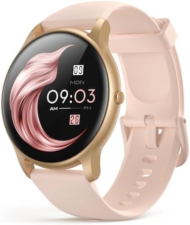 AGPTEK IP68 Waterproof Fitness Tracker Watch Heart Rate Monitor Pedometer Sleep Monitor Smartwatch for Women, Rose Gold, LW11.