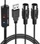 LEKATO USB MIDI Cable, MIDI to USB Cable 6. 5Ft with InputOutput Connecting with Keyboard, Synthesizer for EditingRecording, Midi to USB for Laptop Computer Windows and Mac.