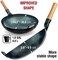 YOSUKATA Blue Round Bottom Wok Pan &ndash; 14" Woks and Stir Fry Pans - Chinese Hammered Pow Wok Carbon Steel Wok - Traditional Chinese Japanese Woks - Blue Steel Wok (14", Blue.