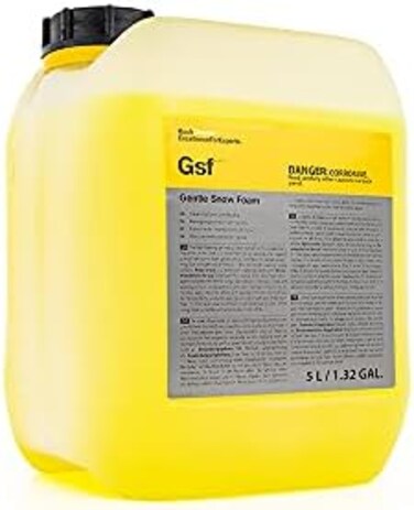 Koch Chemie - Gentle Snow Foam - pH Neutral Pre-Cleaning; Works With Foam CannonsSprayers; Manual Washing Shampoo; Safe on Existing WaxSealed Surfaces; Unique Cherry Fragrance (5 Liters.