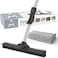 MR.SIGA MR. SIGA Per Hair Removal Rubber Broom with Built in Squeegee, 2 in 1 Floor Brush for Carpet, 62 inch Adjustable Handle, includes One Microfiber Cloth For Floor Dusting.