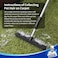 MR.SIGA MR. SIGA Per Hair Removal Rubber Broom with Built in Squeegee, 2 in 1 Floor Brush for Carpet, 62 inch Adjustable Handle, includes One Microfiber Cloth For Floor Dusting.