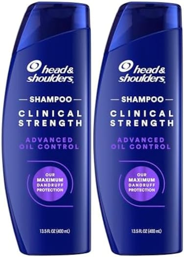 Head &amp; Shoulders HeadShoulders Clinical Dandruff Shampoo Twin Pack, Prescription Strength, OilFlake Control, Seborrheic Dermatitis Relief, Citrus, 13. 5 Fl Oz Each (Set of 2.