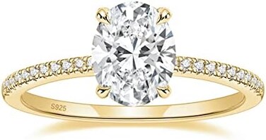 EAMTI 3CT 925 Sterling Silver Engagement Rings Oval Cut Cubic Zirconia CZ Wedding Promise Rings for Her Stunning Wedding Bands for Women Size 3-11.