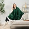 PAVILIA Angel Wrap Hooded Blanket, Wearable Blanket Women, Cozy Poncho Wrap Throw for Adult, Plush Sherpa Fleece Cape Shawl.