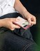 حامل بطاقات VULKIT مع جيب للنقود، محفظة منبثقة، حافظة بطاقات بنكية معدنية رفيعة مانعة لتقنية RFID.