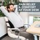 ComfiLife Lumbar Support Back Pillow Office Chair and Car Seat Cushion - Memory Foam with Adjustable Strap and Breathable 3D Mesh (Black.