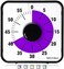 Secura 60-Minute Visual Countdown Timer, 7. 5-Inch Oversize Classroom Visual Timer for Kids and Adults, Durable Mechanical Kitchen Timer Clock with Magnetic Backing (Purple.