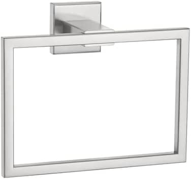 Angle Simple Hand Towel Holder Brushed Nickel, SUS304 Stainless Steel Bathroom Towel Ring, Square Towel Hanger Wall Mount, 7. 09-Inch.