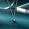 PPJew Evil Eye Necklace Chain Blue Eyes Amulet Pendant Necklace Ojo Turco Kabbalah Protection Adjustable Delicate Jewelry Gift for WomenSilver/Gold.