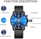 GOLDEN HOUR Mens Watch Fashion Sleek Minimalist Quartz Analog Mesh Stainless Steel Waterproof Chronograph Watches for Men with Auto Date.