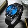 GOLDEN HOUR Mens Watch Fashion Sleek Minimalist Quartz Analog Mesh Stainless Steel Waterproof Chronograph Watches for Men with Auto Date.
