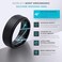 ThunderFit Silicone Wedding Rings for Men Breathable Airflow Inner Grooves, Step Edge Sleek Design Rubber Engagement Bands 8mm Wide 2mm Thick - 1/2/3/4/5/6/7 Variety Multipack.