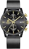 GOLDEN HOUR Mens Watch Fashion Sleek Minimalist Quartz Analog Mesh Stainless Steel Waterproof Chronograph Watches for Men with Auto Date.