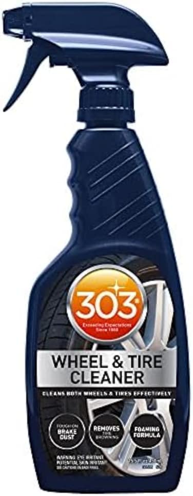 303 Products Wheel And Tire Cleaner - Cleans Both Wheels And Tires Effectively - Tough On Brake DUSt - Removes Tire Browning - Foaming Formula (30590, Blue, 30596Csr, 303 Products, 16 Fl. Oz.
