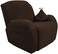 JIVINER 4 Pieces Recliner Chair Covers Stretch Recliner Covers Soft Couch Cover Slipcovers Furniture Protector with Elastic Bottom for Kids, Dogs (Recliner, Coffee.