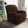 JIVINER 4 Pieces Recliner Chair Covers Stretch Recliner Covers Soft Couch Cover Slipcovers Furniture Protector with Elastic Bottom for Kids, Dogs (Recliner, Coffee.