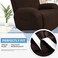 JIVINER 4 Pieces Recliner Chair Covers Stretch Recliner Covers Soft Couch Cover Slipcovers Furniture Protector with Elastic Bottom for Kids, Dogs (Recliner, Coffee.