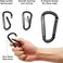 Oupeng sky Carabiner Clip, 855lbs，3" Iron Heavy Duty Cari for Hammocks, Camping Accessories, Hiking, Keychains，Outdoors and Gym etc, Small Carabiners for Locking Dog Leash, Harness and Key Ring, Black