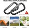 Oupeng sky Carabiner Clip, 855lbs，3" Iron Heavy Duty Cari for Hammocks, Camping Accessories, Hiking, Keychains，Outdoors and Gym etc, Small Carabiners for Locking Dog Leash, Harness and Key Ring, Black