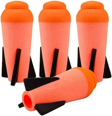 Ruibytree Mega Missile Refill for Nerf N-Strike Elite Series, 4Packs, Compatible Darts Mega Missile Refill Bullets Foam Rockets for Nerf Party.