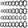 Hicarer 32 Pieces Genuine Hematite Rings Set Negative Energy Ring Non Magnetic Hematite Stone Ring 6t Curved Surface Ring 6 Plane Ring 6t Faceted Ring Size 6-13 or Teen Girl Cute Cool Jewelry.
