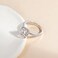 EAMTI 3. 5CT 925 Sterling Silver Rings Cushion Cut Cubic Zirconia CZ Engagement Rings Wedding Bands for Women Promise Rings for Her Size 3-13.