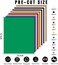 XSEINO HTV Heat Transfer Vinyl for T-Shirts 12"x10" - 12 Pack Iron On for Cricut - 9 Assorted Colors (Total 12inx10ft.