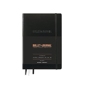 LEUCHTTURM 1917 The Official Bullet Journal Edition 2 - Medium (A5- Perfect Notebook Built for BuJo, 204 Pages of 120gsm Paper, With Bujo Pocket Guide (Black.