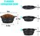 SLSON Collapsible Dog Bowl,2 Pack Portable and Foldable Pet Travel Bowls Collapsable Dog Water Feeding Bowls Dish for Dogs Cats and Small Animals,with Lids (Small, BlackWhite.