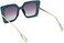 FEISEDY Sunglasses Womens Trendy, Oversized Square Shades, Pearl Inlay Cat Eye Frame UV400 Protection B2625.