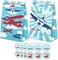 SamPartyShop Airplane Goodie Bags-24 Pcs Airplane Party Favors Candy Bags with Stickers, Airplane Goody Gift Treat Bags Airplane Themed Birthday Party Supplies.