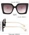 FEISEDY Sunglasses Womens Trendy, Oversized Square Shades, Pearl Inlay Cat Eye Frame UV400 Protection B2625.