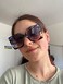 FEISEDY Sunglasses Womens Trendy, Oversized Square Shades, Pearl Inlay Cat Eye Frame UV400 Protection B2625.