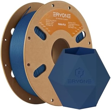 خيوط ERYONE Matte PLA، 1. 75 مم خيوط للطابعة ثلاثية الأبعاد، 1 كجم (2.2 رطل/ بكرة، أزرق داكن غير لامع).