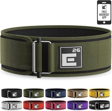 Element 26 Self-Locking Weight Lifting Belt - Premium Weightlifting Belt for Serious Functional Fitness, Weight Lifting, and Olympic Lifting Athletes - Lifting Support for Men and Women - Deadlift Tra