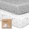 KeaBabies 2-Pack Organic Crib Sheets for Boys, Girls - Jersey Fitted Crib Sheet, Baby Crib Sheets Neutral, Crib Mattress Sheet, Cotton Crib Sheets, Soft Baby Sheets for Crib, Unisex Crib Fitted Sheet