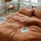 AMWAN Jersey Knit Cotton Duvet Cover Pumpkin Caramel Duvet Cover King Luxury Soft Knit Cotton Comforter Cover Rust Color Terracotta Bedding Sets 1 Pumpkin Color King Duvet Cover with 2 Pillow Shams.