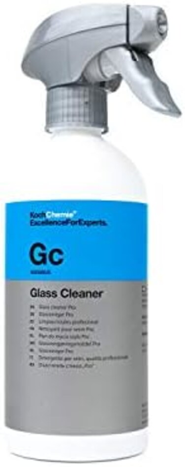 Koch Chemie - Glass Cleaner - Effortlessly Removes Stubborn Dirt, Oil, Grease, Insects, and Residues; Ready-To-Use Streak-Free Formula; Gloss and Smoothness Additive; Fresh Fragrance (500 milliliters.