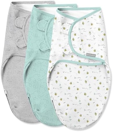 Swaddleme Easy Change Swaddle &ndash; Size Small/Medium, 0-3 Months, 3-Pack.